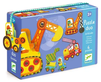 Image de Puzzle mobile duo Véhicules, Djeco