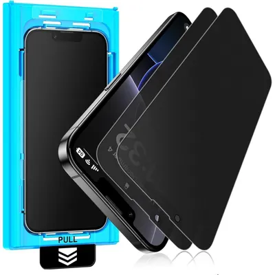 Image de Film de protection mat anti-espion pour iPhone 13 Pro Max / 14 Plus, verre de protection 9H, 2 pièces, 6,7 pouces
