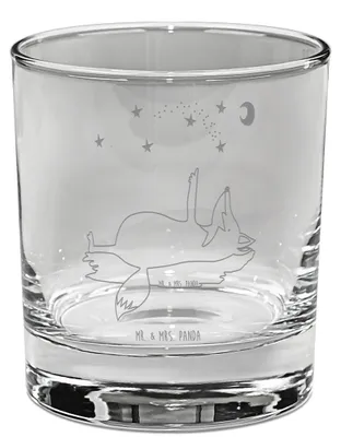 Produktbild von Mr. & Mrs. Panda Tumbler Fuchs Sterne - Transparent - Geschenk, Whiskyglas, Whiskeyglas, Sternengucker, Mond, Whisky, Romantik, Glas, Scotch