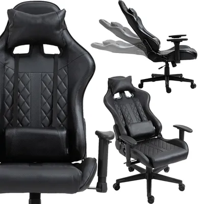 Obrázek produktu pro Herní židle kancelářská židle VIKING BLACK psací židle otočná ergonomická