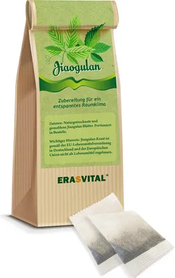 Produktbild von Jiaogulan Kraut portioniert in 20 Teebeuteln