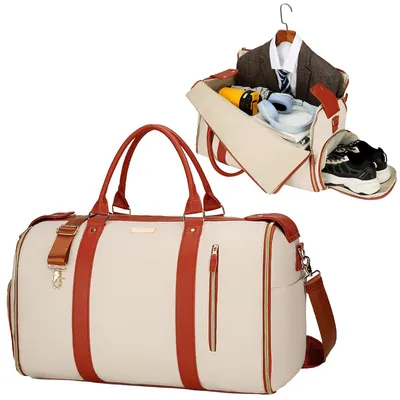 Umwandelbare Kleiderhülle 2-in-1, Polyester, 53x33x27 cm, Weiß