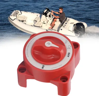 Produktbild von Batteriestrom-Abschaltknopf, Ein-Aus-Schalter, 2 Positionen, 4 Bolzen, IP66, wasserdicht, 350 A, universell für Yacht, Wohnmobil, Auto, Boot