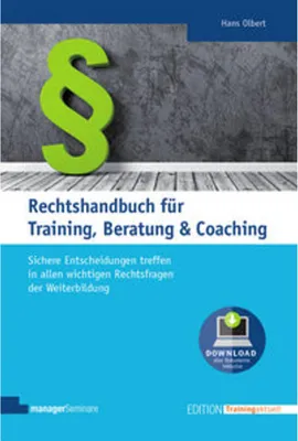 Produktbild von Rechtshandbuch für Training, Beratung & Coaching