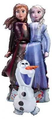 Produktbild von Omgoods – Disney Frozen 2, Airwalker-Ballon, Elsa, Anna, Olaf