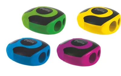 Produktbild von Patio Ergo Doppelspitzer, ergonomisch, für Standard- und Jumbo-Stifte, Farbmix, 1 Stück