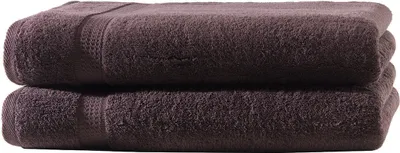 Produktbild von 2er Set Frottee Handtücher Elegance 50x100 cm 100% Baumwolle 500 gsm Handtuch braun