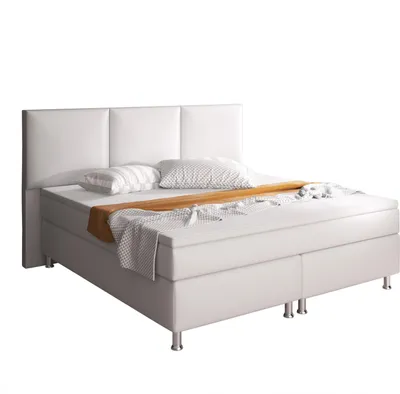 Produktbild von Inter Handels Boxspringbett Oslo 180x200 cm Kunstleder weiß