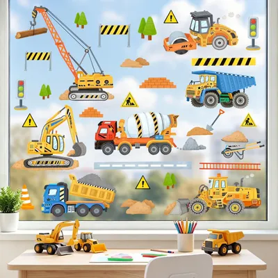Immagine prodotto di Adesivi per veicoli da costruzione per bambini