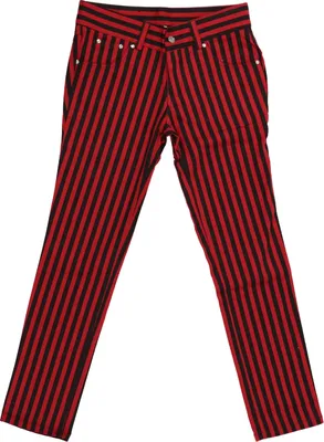 Produktbild von Rock Rag - Stripes, Frauenhose Schwarz/Rot im Slim-Fit-Style