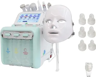 Produktbild von Hydro-Dermabrasion-Gesichtsmaschine, Tiefenreinigung, Hautverjüngung, 7in1 Grün