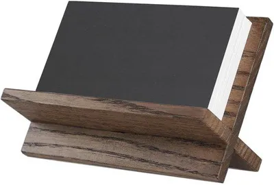 Produktbild von Ibenzoa® Holz-Visitenkartenhalter für Schreibtisch – kompakter Kartenhalter 11 x 7,6 x 5,5 cm, Platz für bis zu 70 Visitenkarten, professionell & stilvoll