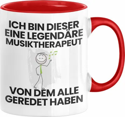 Produktbild von Musiktherapeut Geschenk Tasse Lustige Geschenkidee Geburtstag für Musiktherapeut Ich Bin Dieser Legendäre Musiktherapeut Von Dem Alle Geredet Haben Kaffee-Becher (Rot)