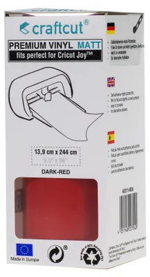 Produktbild von craftcut® Premium Plotterfolie matt 26 DARK-RED 13,9 x 244 cm