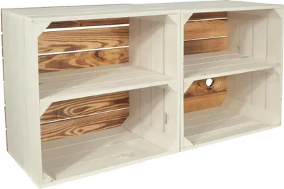 Produktbild von CHICCIE 2 Set Weinregal Wino aus Holz - Greta Weiß 1x Regal