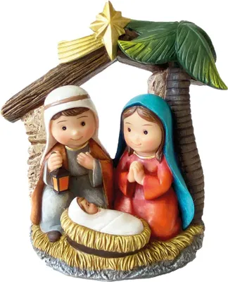 Krippenfiguren-Set Heilige Familie, 15 cm, für Kinder
