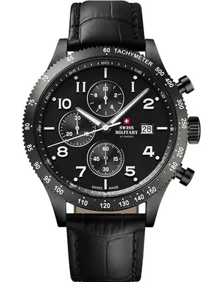 Produktbild von Herrenuhr SWISS MILITARY SM34084.07 klassisch schwarz