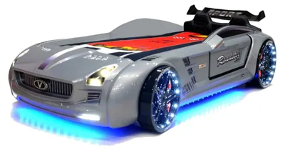 Produktbild von Autobett Kinderbett "Rio Roadster" LED Sound Sportsitze Lattenrost Spoiler 90x190 cm