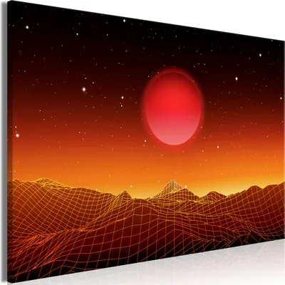 Produktbild von Italienischer Leinwand Leinwandbild - Futuristic landscape (1 Part) Wide 90x60 cm Landschaften c-B-10000-b-a