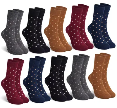Imagen del producto de Calcetines para mujer Mowenti, algodón, 10 pares. Calcetines de mujer coloridos con estampados