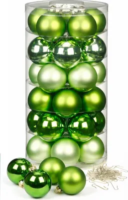 Produktbild von Weihnachtskugeln Sparkling Nature 30 Stk 6cm + Haken