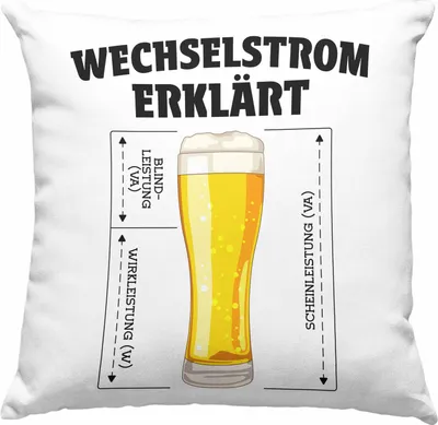 Produktbild von Trendation - Elektriker Geschenke für Männer Deko-Kissen mit Füllung 40x40 Geschenk Elektriker Elektroniker Geschenkidee Sprüche (Blau)