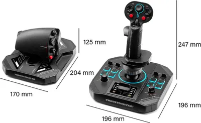 Produktbild von Thrustmaster Sol-R 4 HOTAS Schwarz USB Joystick + Motorsteuerungshebel Analog / Digital PC