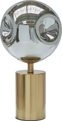 Image de BELIANI Lampe à poser laiton métal abat-jour verre design moderne glamour éclairage du salon