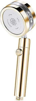 Produktbild von Wassersparender Goldener Duschkopf 5 Strahlarten, Druckduschkopf