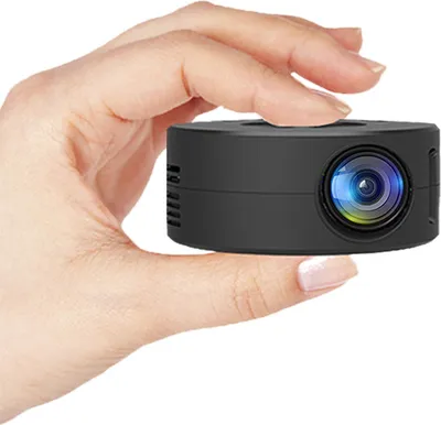 Produktbild von AIORBER Heimprojektor, tragbarer Miniprojektor, HD-Qualität, kompatibel mit USB/HDMI/Laptop/Smartphone, Schwarz