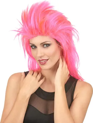 Immagine prodotto di Parrucca Rockstar criniera anni '80 rosa - taglia unica