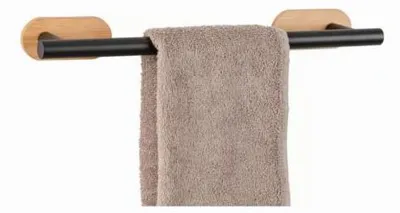 Obrázok produktu pre Držiak na uteráky Wenko Turbo-Loc® Mod. Orea Bamboo Upevnenie bez vŕtania, 25368100