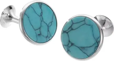 Produktbild von Manschettenknöpfe mit blauen Ringen