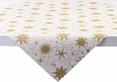 Produktbild von Sovie HOME Weihnachtstischdecke Christmas Dreams in Gold-Weiß aus Linclass® Airlaid 80 x 80 cm, 1 Stück