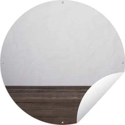 Produktbild von MuchoWow® Gartenposter Outdoor-Poster Rund Regalstruktur mit weißem Hintergrund Ø 120 cm Gartendeko Rundes Poster draußen