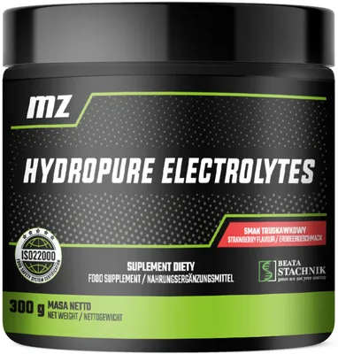 Produktbild von HydroPure Electrolytes 300g - Veganes Pulver - Erdbeergeschmack
