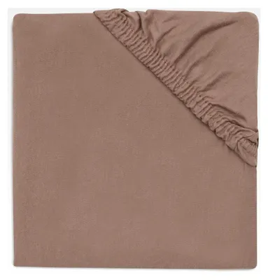 Produktbild von Jersey Spannbettlaken für den Laufstall - Milky Coffee - 75x95cm - 100% Baumwolle -