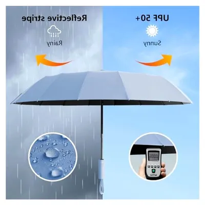Produktbild von Regenschirm, sturmfester Reise-Regenschirm mit automatischem Öffnen und Schließen