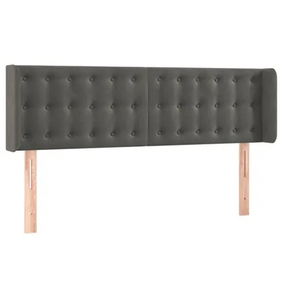 Produktbild von vidaXL Kopfteil mit Ohren Dunkelgrau 147x16x78/88 cm Samt