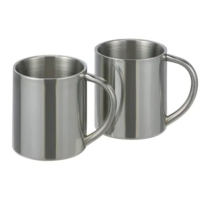 Produktbild von 2er Set Thermobecher Edelstahl 200ml Trinkbecher Doppelwandig Isolierbecher Kaffee Thermo Tasse Edelstahlbecher