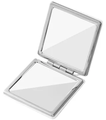 Produktbild von ECARLA - Metall, faltbarer Kosmetikspiegel, weiß, 1 Stück.