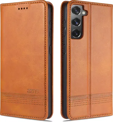 Produktbild von LaimTop LederHülle für Samsung S21 5G, Klapphüllen Brieftasche Magnetverschluss Ständer Schutzhülle für Samsung Galaxy S21 5G Braun