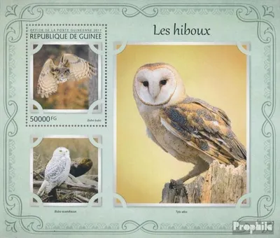 Produktbild von Briefmarken Guinea 2017 Mi Block 2739 (kompl. Ausgabe) postfrisch Eulen