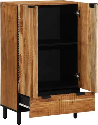 Productafbeelding van VidaXL Hoge kast met plank, bruin, 60 x 33 x 100 cm, massief mangohout