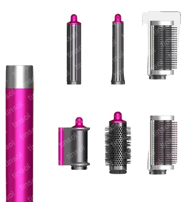 Imagen del producto de Secador de pelo, diseño multifuncional, alto rendimiento, 6 en 1, color rosa y , enchufe europeo de 220V-240V
