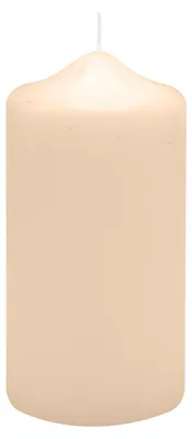 Produktbild von Spitzkopf Stumpen Kerzen Champagner 12 x Ø 6 cm, 12 Stück