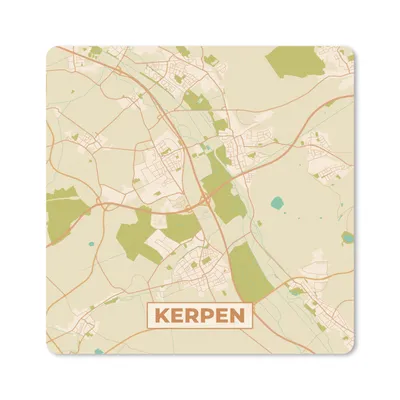 Produktbild von MuchoWow® Mauspad Mousepad Kerpen - Stadtplan - Vintage - Karte 20x20 cm - Mousepads - Maus Mat - Pad - Mausunterlage - Desk Mat - Bureauartikeln