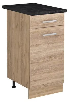Produktbild von Küchenunterschrank Vicco R-Line Sonoma/Goldkraft Eiche 40 cm Arbeitsplatte Anthrazit, Model 61173