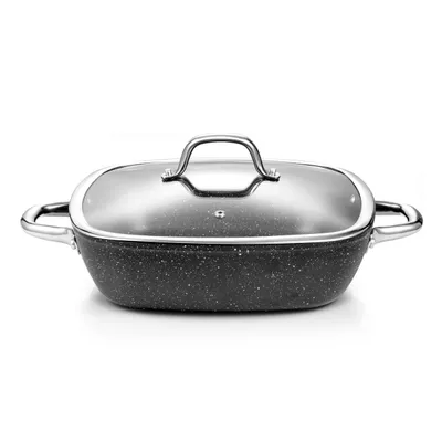 Obrázek produktu pro Tescoma Pánev hluboká čtvercová PRESIDENT Stone s poklicí 28 x 28 cm