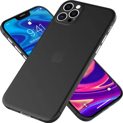 Zdjęcie produktu dla NALIA Extra Thin Hard Case dla iPhone 12 Pro, Ultra Slim Mobile Phone Case Black